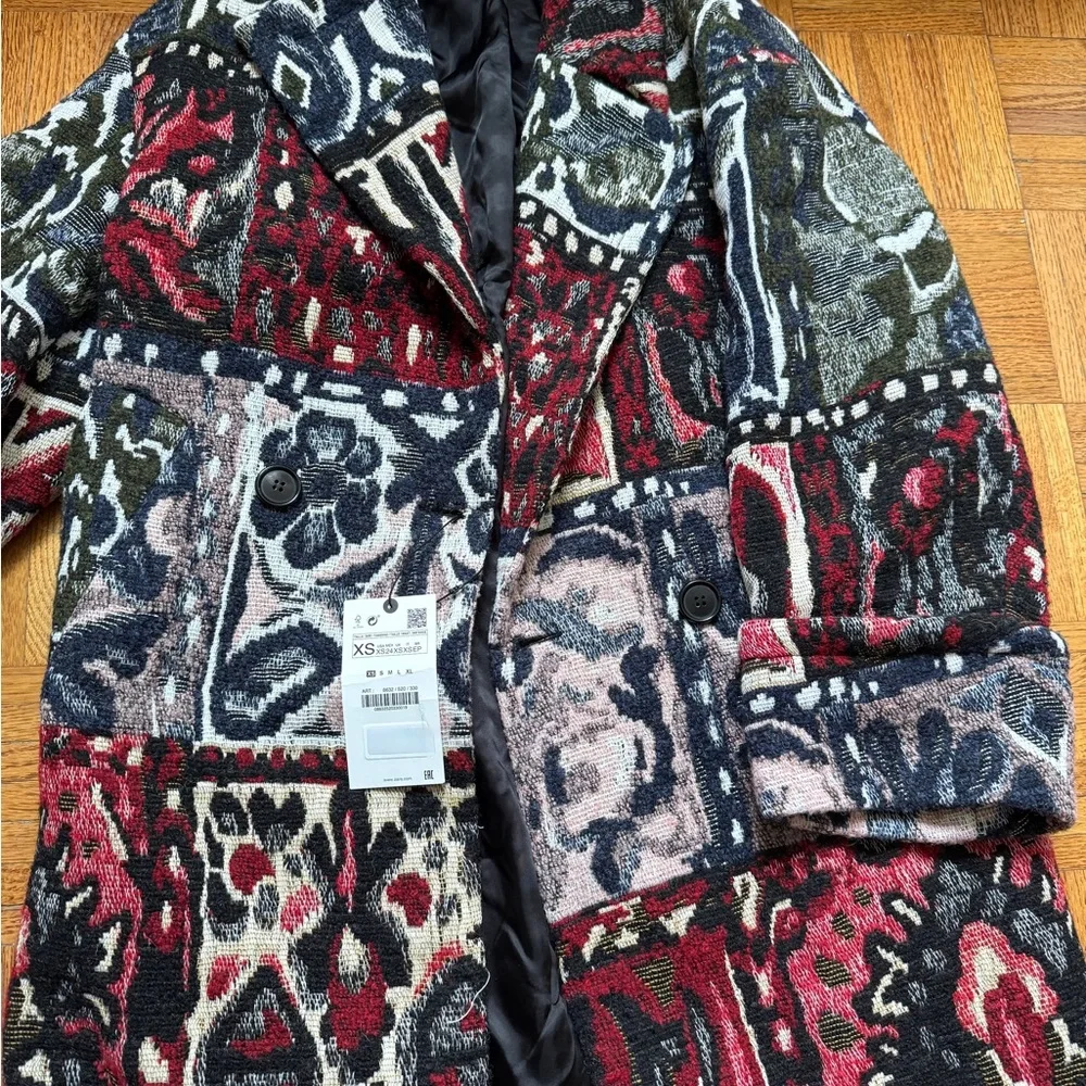 Zara X Native Jacquard Coat - Picture 5 of 5